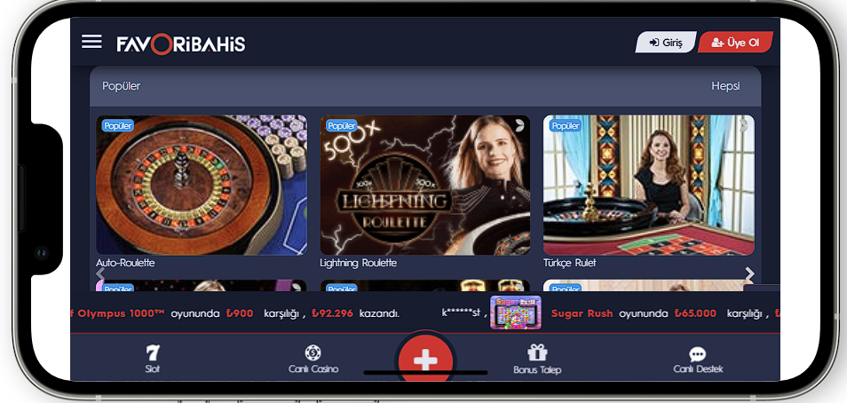 Favoribahis Canlı Casino
